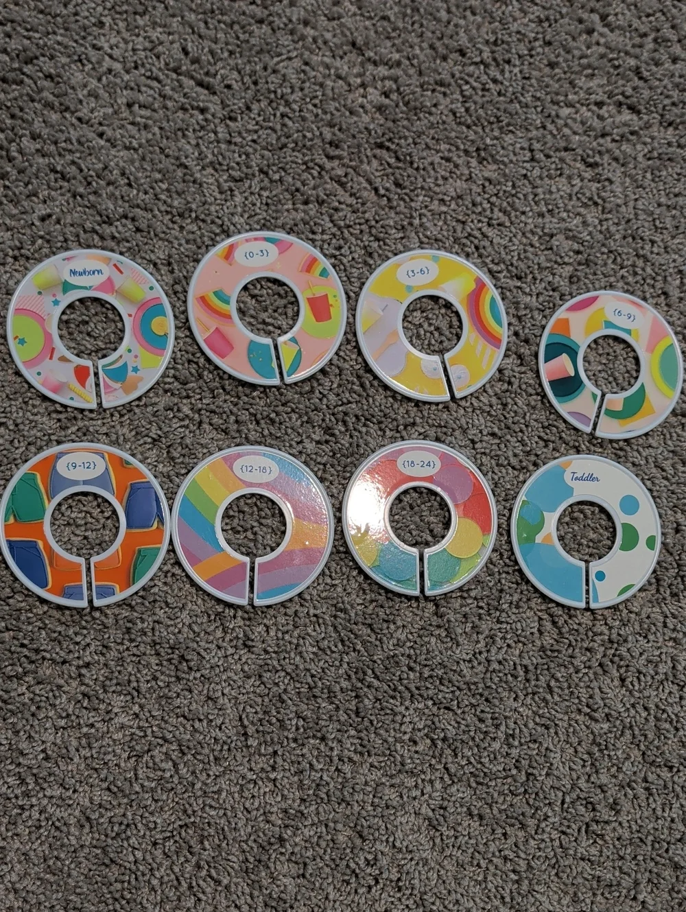 Baby Size Closet Dividers - Multicolor (Set of 8)